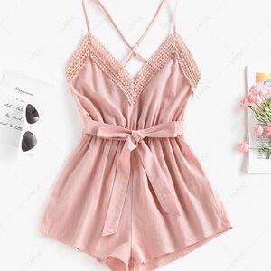 ZAFUL Pink Romper